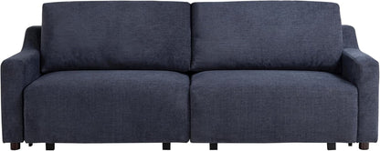 Glendale 90.2" Queen Size Wall-Hugging Convertible Sofa, Dreamcoil Comfort, Chenille Fabric, Navy2