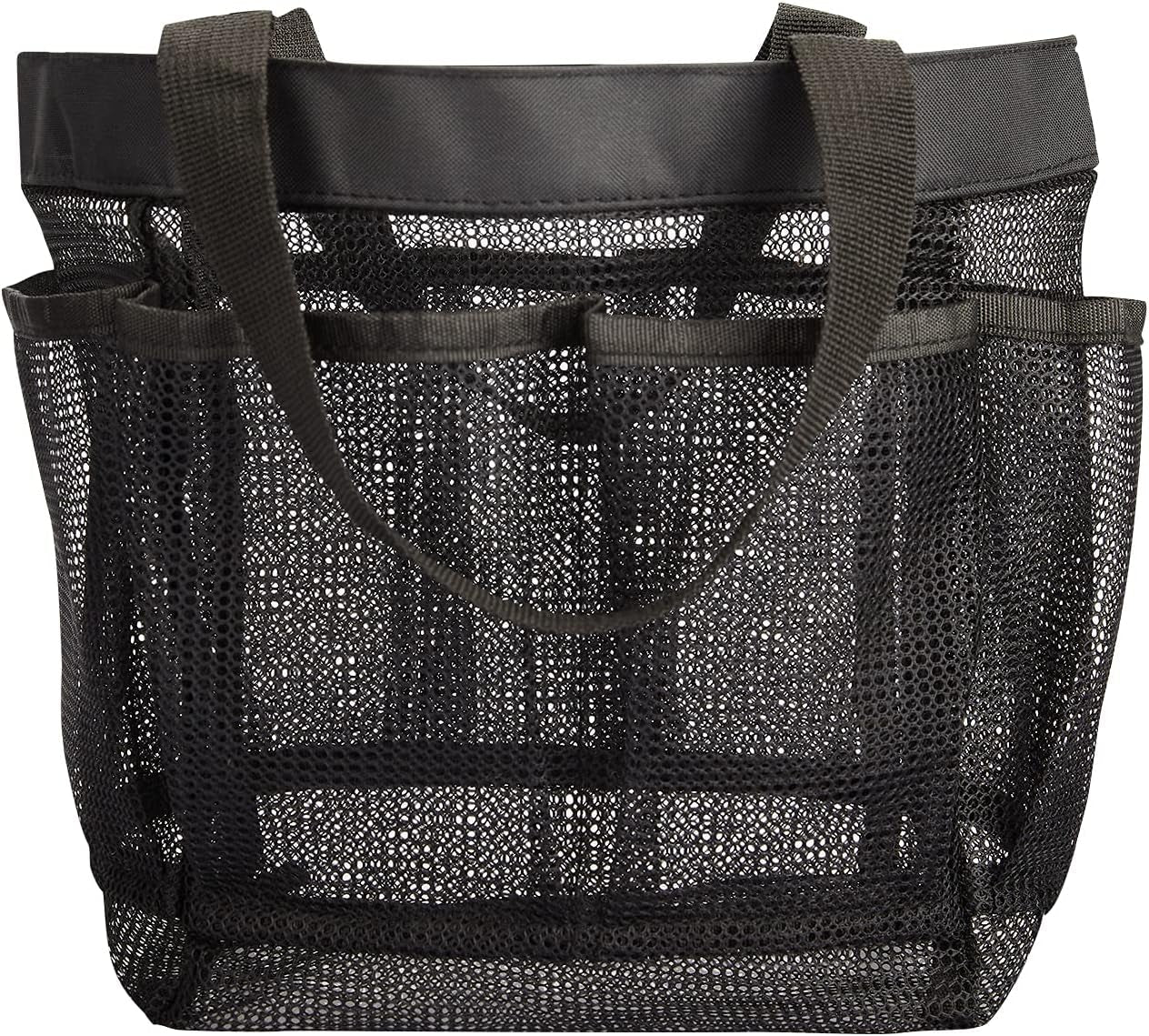 mesh-shower-caddy-tote-bag-8-pockets-hanging-portable-toiletry-bag-for-men-and-women-college-dorm-essentials-quick-dry-bath-organizer-for-college-dorms-gym-camp-black