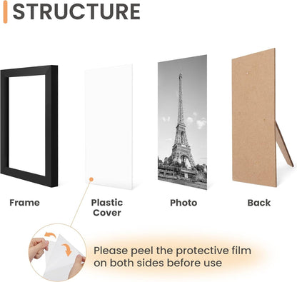 Picture Frames Set of 10, Including 8X10, 5X7, 4X6 Black Frame7