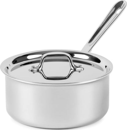 All-Clad D3 Stainless Steel 3 Quart Sauce Pan with Lid- Made in the USA- the Original Bonded Professional Cookware- Oven Safe & Induction Compatible1