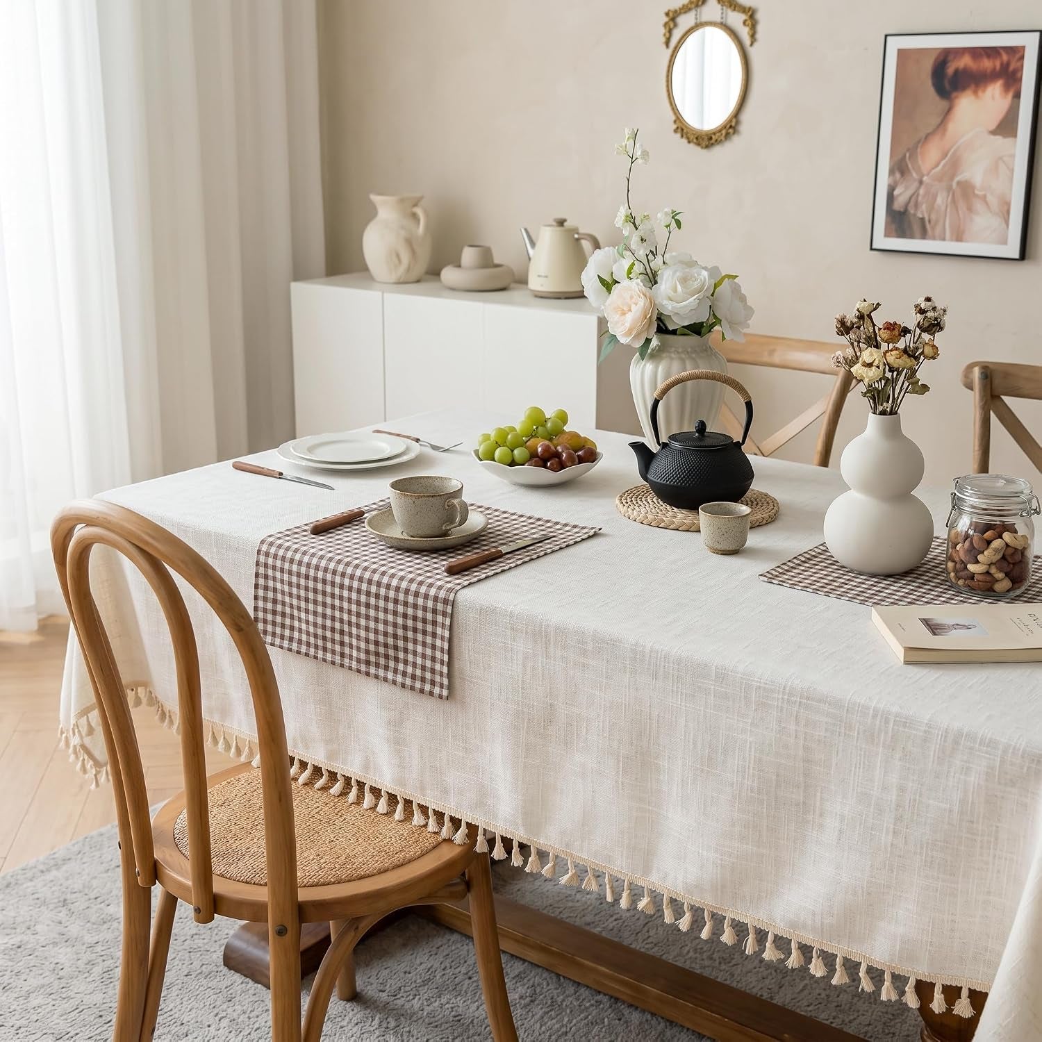 off-white-rectangle-tablecloth-with-tassels-55x75-inch