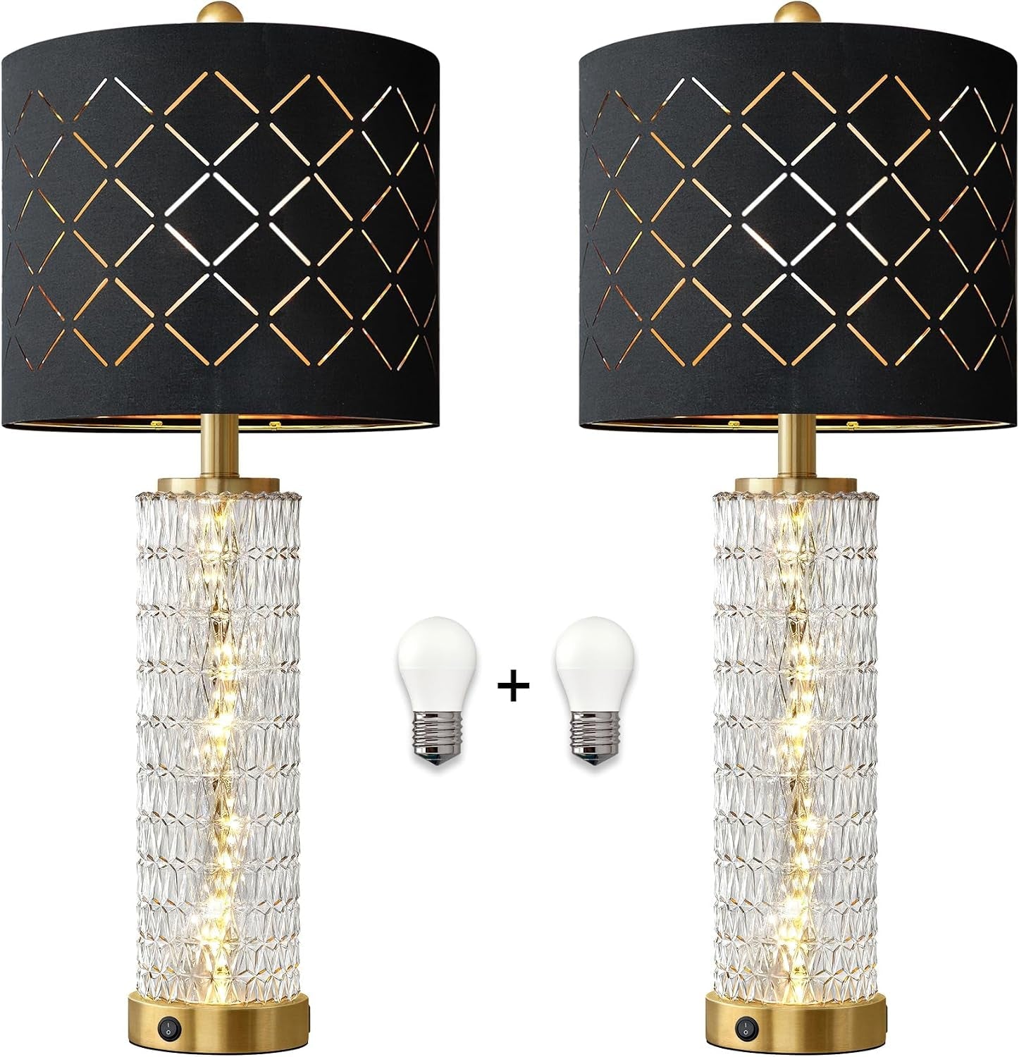 27-75-gold-black-table-lamps-set-of-2-with-nightlight-for-bedside
