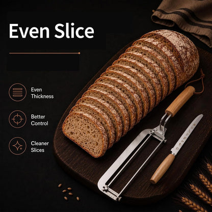 Adjustable Bread Knife for Sourdough, Homemade Bread, 304 Steel, 2-Pc Set3
