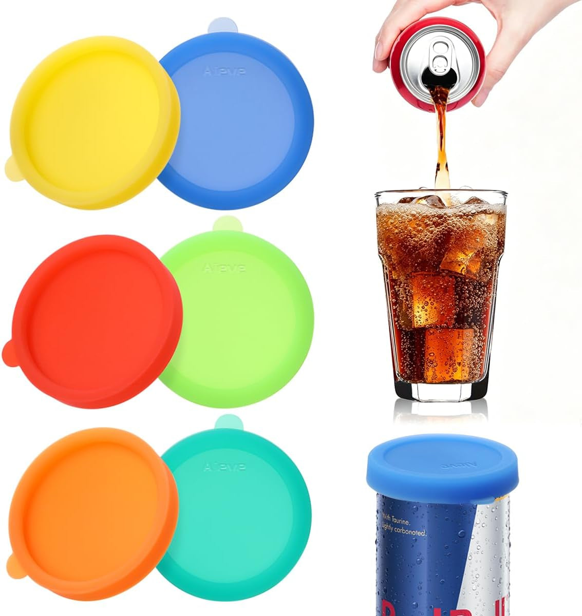 silicone-soda-can-lids-reusable-can-covers-toppers-for-soda-can-saver-for-soda-pop-coke-beverage-fits-slim-standard-mini-cans-6-pack-assorted-bpa-free