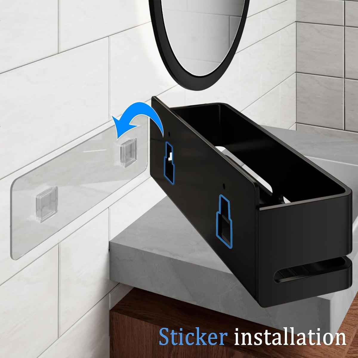 shower-caddy-2-pack-shower-shelf-no-drill-shower-organizerblack