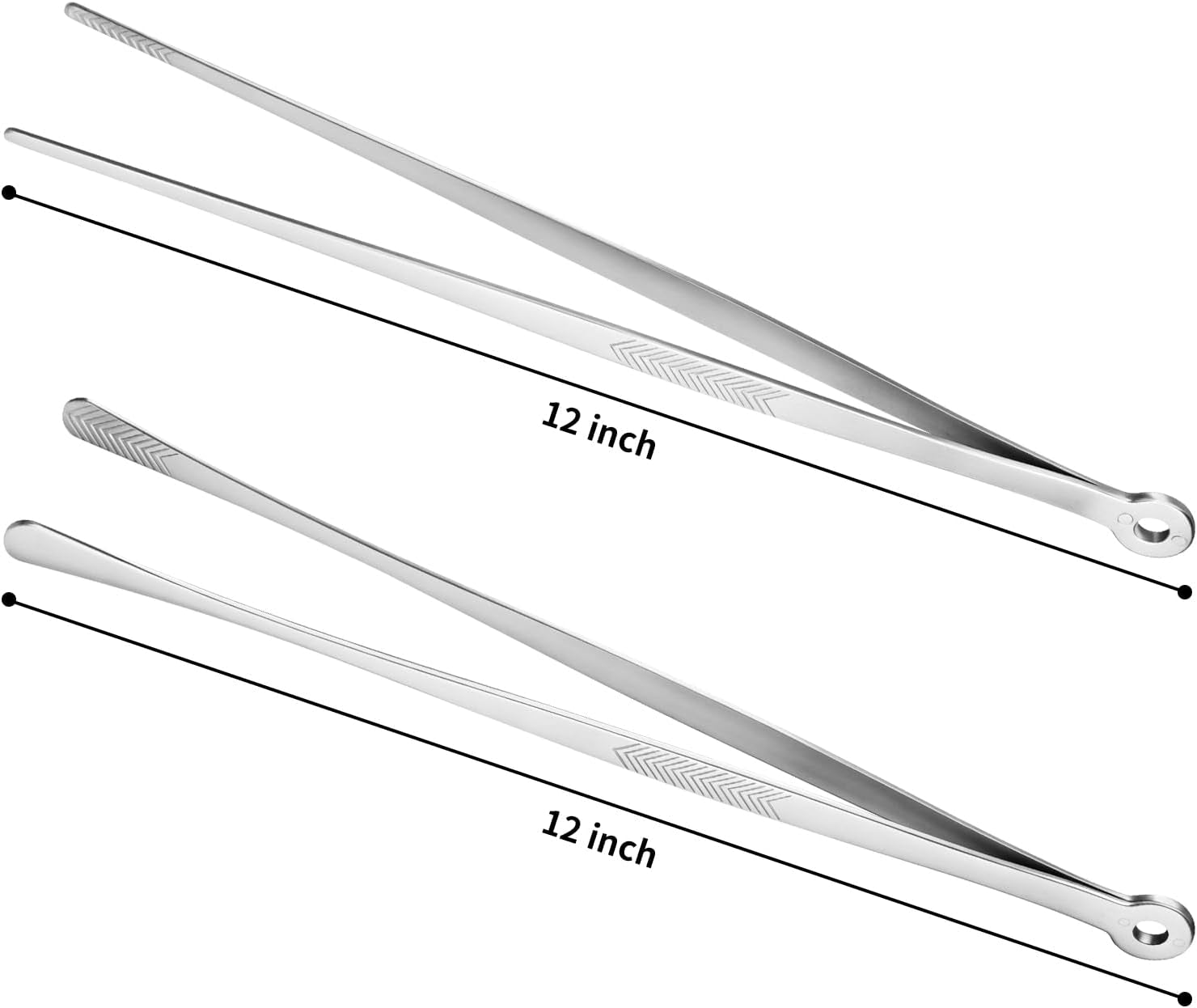 2pcs-12-stainless-steel-cooking-tongs-with-serrated-tips