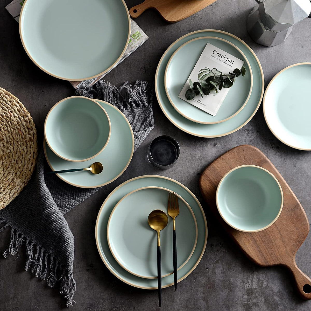 melamine-dinnerware-sets-plates-and-bowls-sets-12-pcs-melamine-plates-dish-set-for-4-unbreakable-dinnerware-set-for-party-bpa-free-suitable-indoors-and-outdoors-mint-green