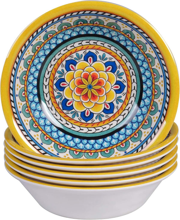 Portofino 12 Piece Melamine Dinnerware Set, Service for 4, Multi Colored5