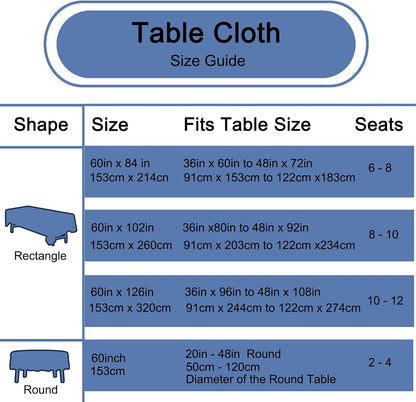 Navy Blue 6 Pack round 60 Inch Tablecloth, Premium Polyester Table Cloth Washable Table Cover Stain and Wrinkle Resistant Decorative Table Cover for Party Wedding5