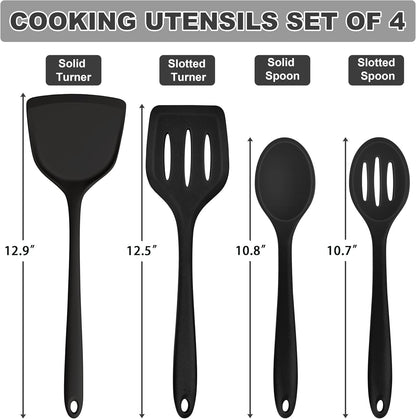 Silicone Cooking Utensils, 4 PCS Silicone Kitchen Utensils Set2