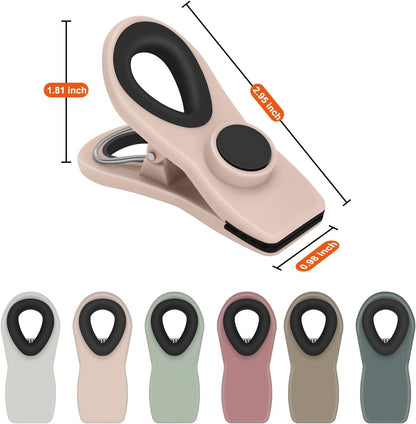 Chip Clips, Magnetic Bag Clips with Air Tight Seal for Food Storage, 12 Pieces, Neutral Color2