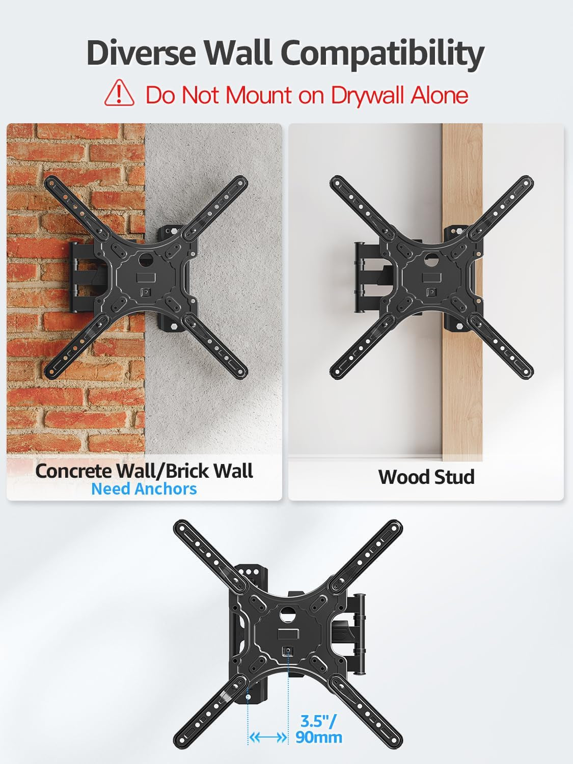 full-motion-tv-wall-mount-for-most-26-60-inch-tvs-max-vesa-400x400mm-wall-mount-tv-bracket-with-swivel-tilting-extension-level-adjustment-for-led-lcd-flat-curved-tvs-up-to-77-lbs-mu0018