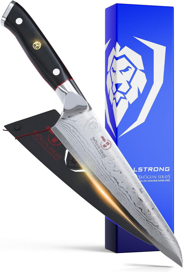 Chef Knife - 7 Inch Blade - Shogun Series ELITE - Damascus - Japanese AUS-10V Super Steel - G10 Black Handle - Razor Sharp Kitchen Knife - Full Tang Cooking Chef'S Knife - Sheath1