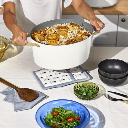 8 QT 10-In-1 Programmable Multi-Cooker with Bamboo Steamer, Electric Dutch Oven, Slow Cooker, Searing Pot & Rice Cooker, Non-Toxic Ceramic (White Icing)6
