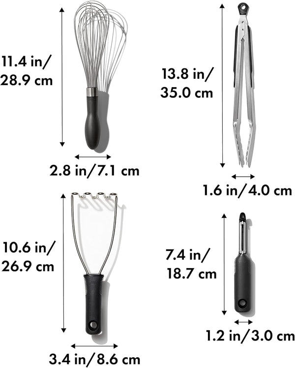 OXO Good Grips Stainless Steel Essential 4-Piece Kitchen Gadget Set2