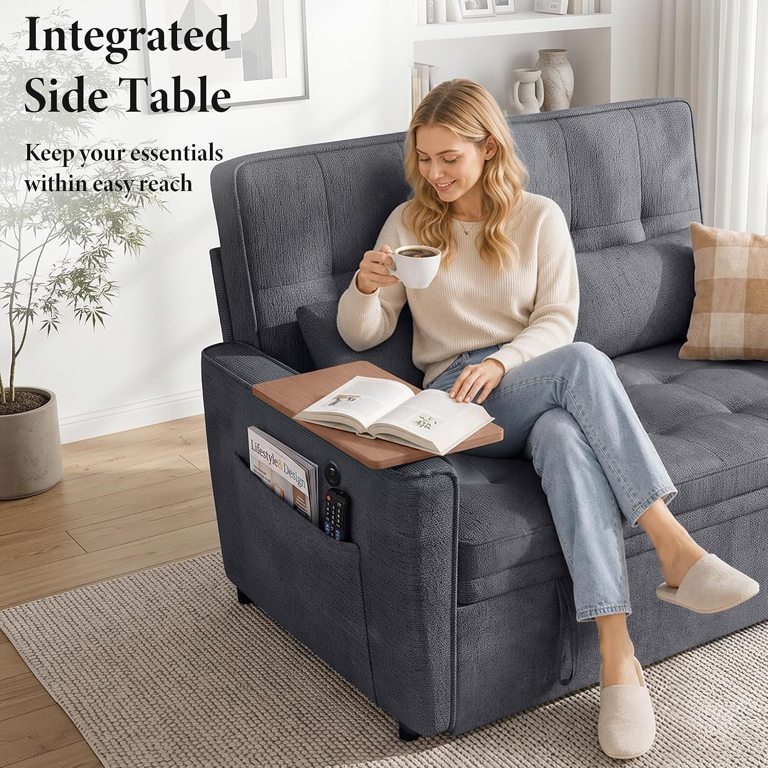 54-convertible-sleeper-sofa-bed-with-swivel-side-table-chenille-pull-out-couch-for-living-room-loveseat-sleeper-couch-with-side-pocket-charging-port-cup-holder-dark-grey