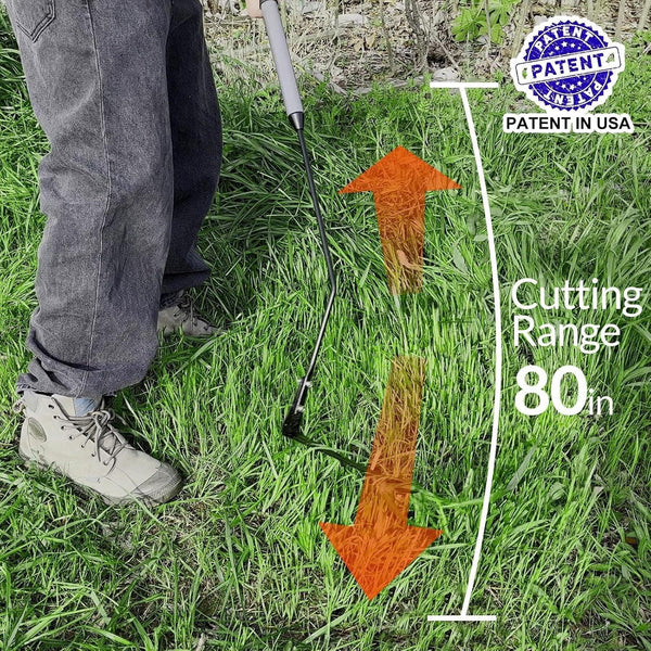 39In Serrated Steel Scythe, Grass Whip for Tall Grass & Weeds4