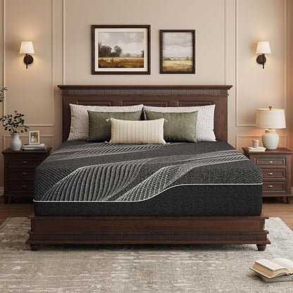 King Size Mattress, 14 Inch Gel Memory Foam, Medium Firm1