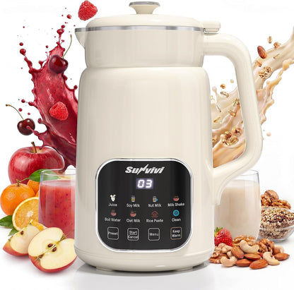 8 in 1 Nut Milk Maker Machine, 60Oz Soybean Milk Blender for Homemade Almond, Oat, Coconut, Soy, Plant Based Milks and Non Dairy Beverages with Auto Clean/24H Delay/Keep Warm/Boil Water1