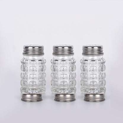 Retro Style Salt and Pepper Shakers with Stainless Tops (2)6
