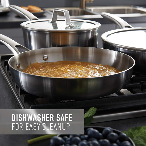 Calphalon Stainless Steel Kitchen Cookware, 11-Piece Pots and Pans Set with Stay-Cool Handles, Dishwasher & Oven Safe, Silver13