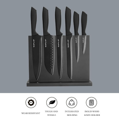 Kitchen Knife Set with Magnetic Knife Holder, 15 Pieces High Carbon Stainless Steel Sharp Kitchen Knife Set Including Chef'S Knife, Bread Knife, Serrated Steak Knife Set3