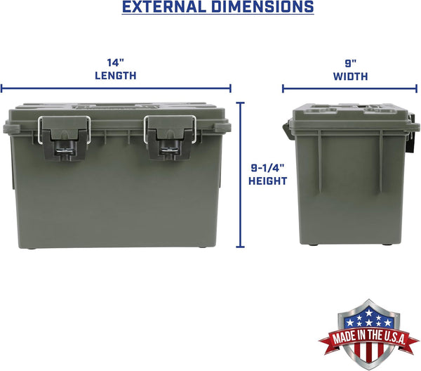 XL Ammo Box Made in USA, Stackable Lockable Ammo Storage Box3