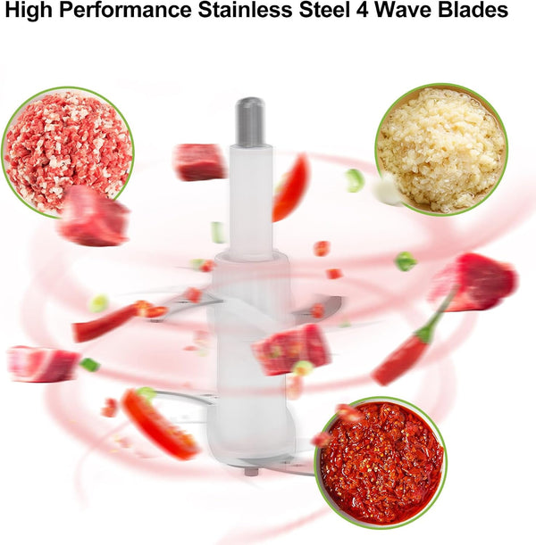 2L Food Processor & Meat Grinder 4 Bi-Level Blades Stainless Steel 220Vl (EU Plug Pro)4