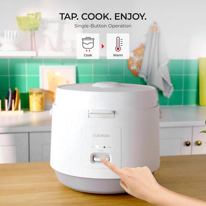 CUCKOO Rice Cooker and Warmer, 20-Cup Cooked, White, CR-1095 | Large 10-Cup Uncooked Capacity, Nonstick Inner Pot, 2 Menus, Steam Tray Included, One-Touch Operation, Automatic Keep Warm4