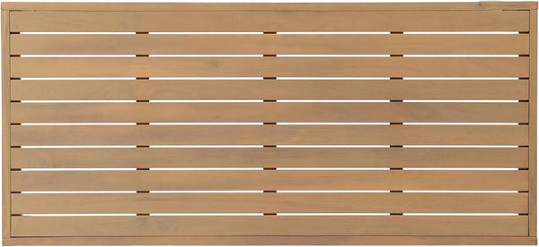 Mason 4 Piece Patio Furniture Set with 3-Seater Sofa, Club Chairs and Coffee Table, 5 Seater Outdoor Acacia Wood Conversation Set, Patio Sofa Set, Light Teak+Light Brown+Beige12