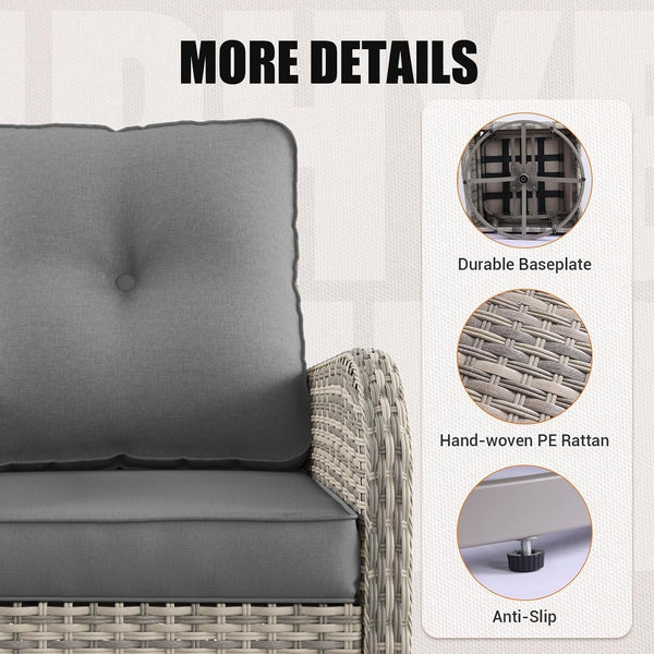 Outdoor Patio Furniture Set PE Wicker Rattan Outdoor Sectional Sofa8