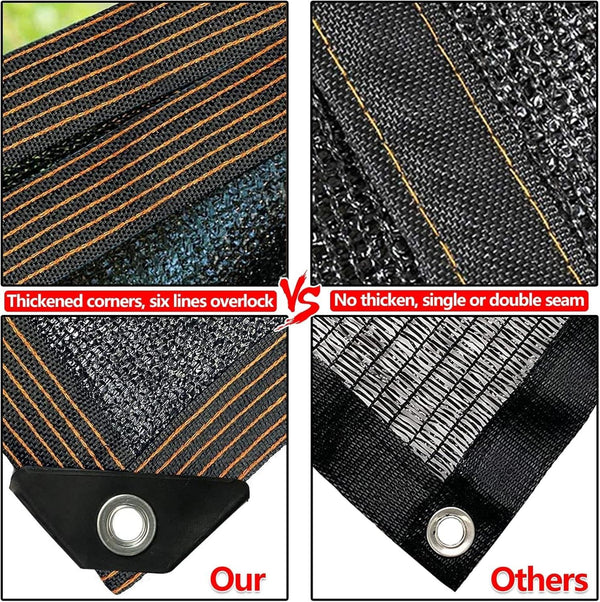 Shade Cloth - 90% Sunblock Net for Garden Patio, Shade Sails for Plants Greenhouse Pergola,Dog Kennel,Lawn Outdoor,Easy to Install Mesh Shade Cover5