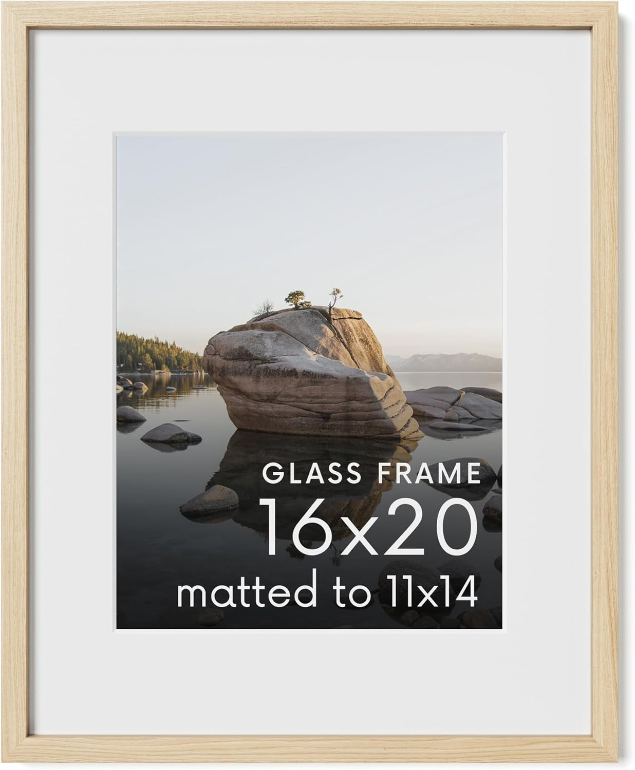 16x20-picture-frame-with-real-glass-and-natural-american-oak-matted-to-11x14-oak-16x20-wood-frame-includes-vertical-horizontal-hang-ideal-for-home-office-16x20-in-natural