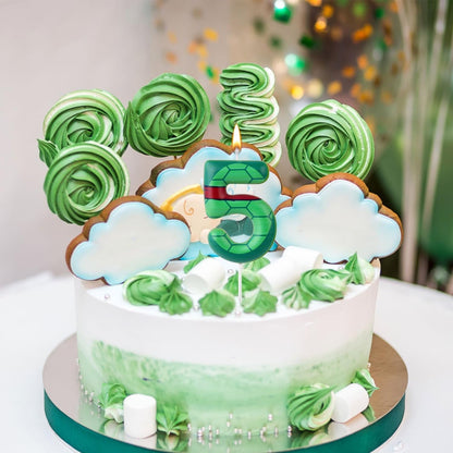 Turtle Shell Birthday Candle, Cartoon Turtle Themed Cupcake Number Candle5