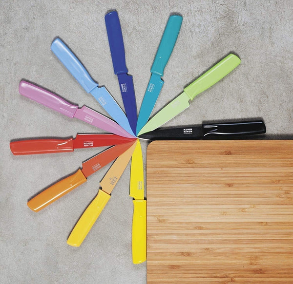 Colori® Paring Knife – 4 Inch Japanese Stainless Steel, Nonstick Blade, Ergonomic Handle & Sheath, Rainbow6