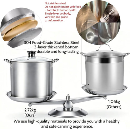 Canning Pot-Canning Supplies Starter Kit, Canning Tool Kits Set for Beginners, Stainless Steel Water Bath Canner Kit with Rack for Canning6