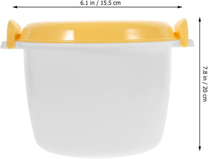 Microwave Rice Cooker Small 2 Quart Microwave Steamer for Vegetables | Portable Rice Steamer for Pasta, Soup, Grains, Container for Small Kitchens Bpa Free, Dishwasher Safe4