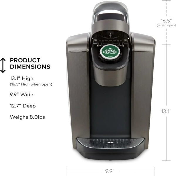 K-Elite Single Serve K-Cup Pod Coffee Maker, with Strength and Temperature Control, Iced Coffee Capability, 8 to 12Oz Brew Size, Programmable, Brushed Slate | Strength, Temperature Control, Iced Coffee Capability, 8 to 12Oz Brew Size, Programmable7