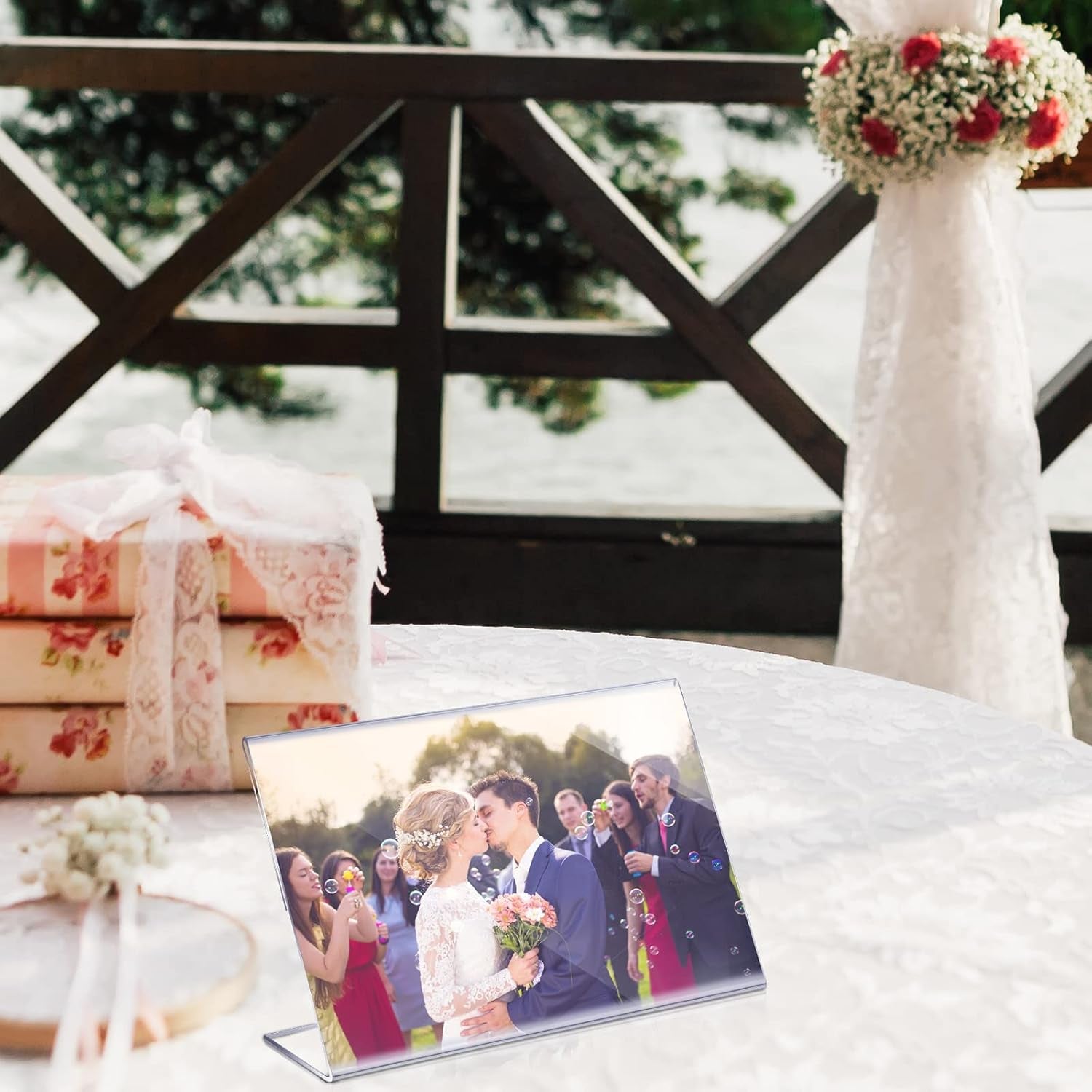 50-pcs-acrylic-picture-frames-bulk-4-x-6-inch-plastic-sign-holder-clear-frame-horizontal-l-shape-acrylic-photo-slanted-back-plastic-picture-display-stand-flyer-holder-for-office-home-desktop