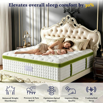 King Size Mattress 14 Inch, Luxury Hybrid King Mattress in a Box2