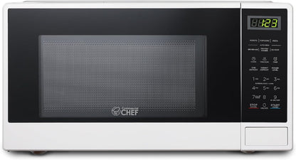 1.1 Cu. Ft. Countertop Microwave Oven, CHCM11100W, White | Touch Controls with Digital LED Display, 1100W Microwave, 12.4” Turntable, Push Button Door, 10 Power Levels1