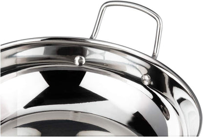 Stainless Steel Kadhai with Tempered Glass Lid, 20Cm, Premium Quality | 2 Litre Induction-Friendly Multi-Use Pot for Sauces, Deep Frying and Stews; Indian Cooking Essential7