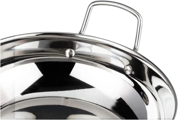 Stainless Steel Kadhai with Tempered Glass Lid, 20Cm, Premium Quality | 2 Litre Induction-Friendly Multi-Use Pot for Sauces, Deep Frying and Stews; Indian Cooking Essential7