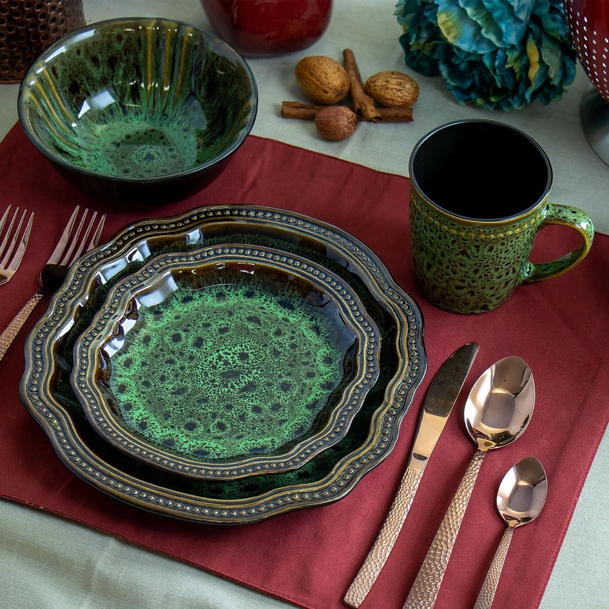 stoneware-round-oval-dinnerware-dish-set-jade-green