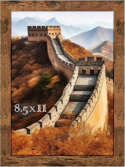 8.5 X 11 Picture Frame, Photo Frame for Wall Mounting Display, Brown1