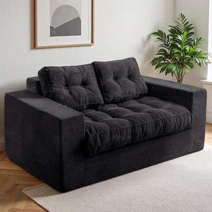 Loveseat Sofa Couch, Upholstered Bean Bag Chair Cloud Seat1