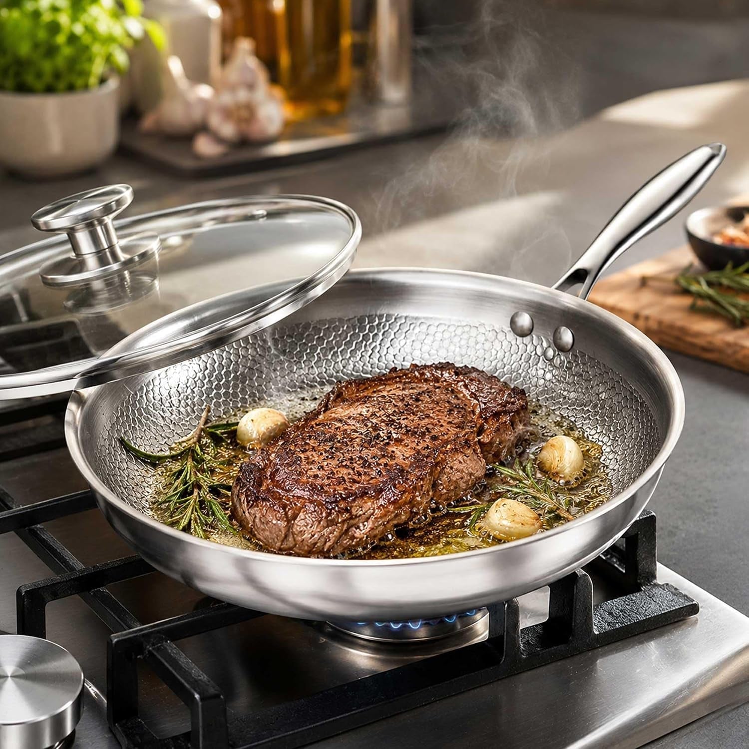 pure-titanium-hammered-frying-pan-with-lid-10-inch-no-coating-skillet-scratch-resistant-titanium-cookware-even-heating-oven-safe-pan-for-steak-eggs-salmon-gas-electric-induction-cooktops