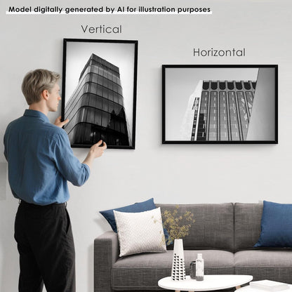 20X24 Picture Frame Set of 2, Engineered Wood for 24X20.Black7