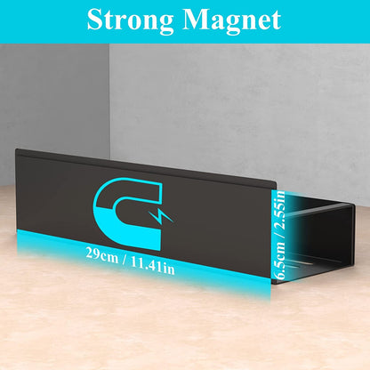 Metal Magnetic Spice Rack for Refrigerator Black, 4 Pack | Magnetic Shelves Heavy Duty for Fridge in Kitchen, Seasoning Storage Organizer, for Oven Washer and Dryer, for Heavier Items3