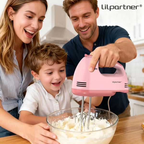 Hand Mixer Electric, Ultra Power Kitchen Hand Mixer with 7-Speed & 5 Stainless Steel Accessories for Whipping Dough, Cream, Cake, Dishwasher Safe, Light Pink4